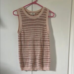 Striped Sleeveless Knit Top